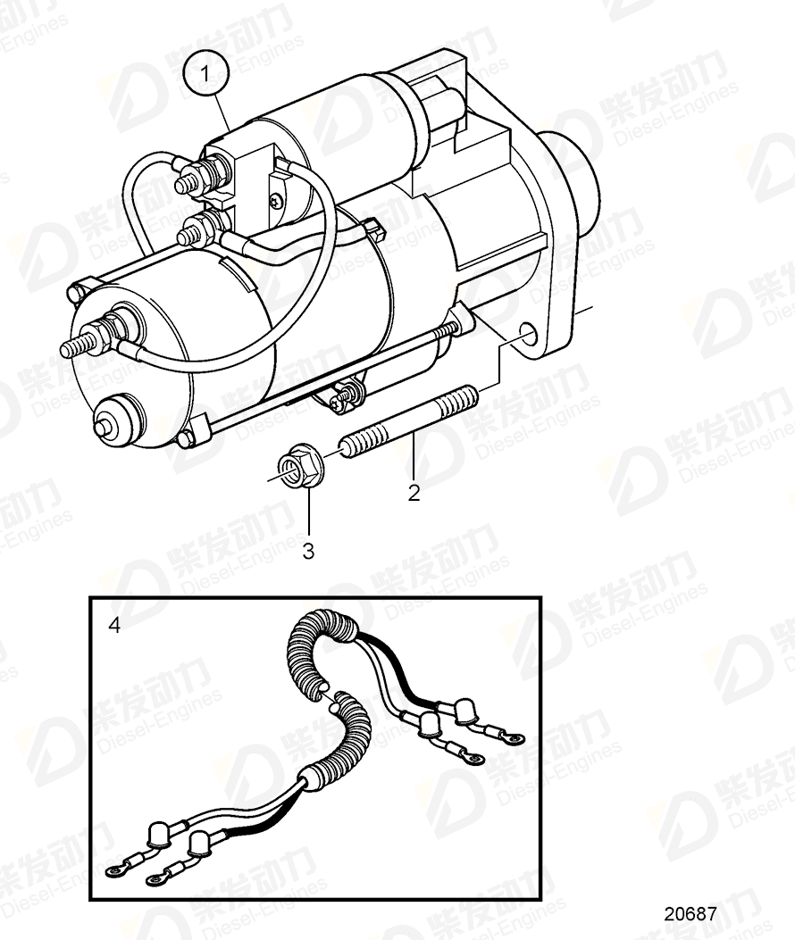 VOLVO Resistor 3889282 Drawing